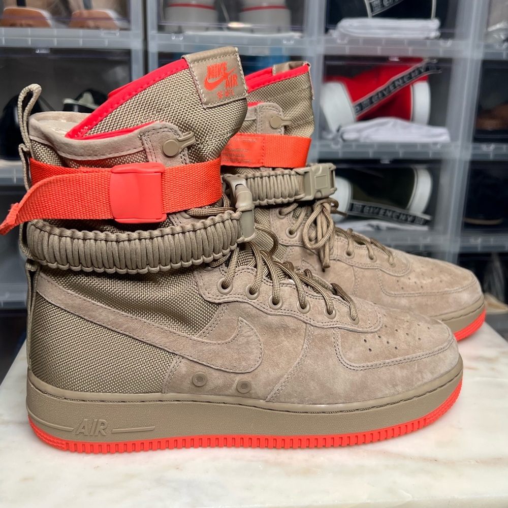 Nike SF AF1 Khaki Khaki Rush Coral - Men’s Sz 10.5 (New Unworn)